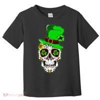 Sugar Irish Clover Skull St Patricks Day Toddler T-Shirt thumb 0