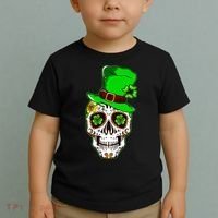 Sugar Irish Clover Skull St Patricks Day Toddler T-Shirt thumb 2