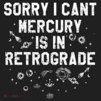Sorry I CanT Mercury Is In Retrograde Funny Astrology Golf Towel thumb 3