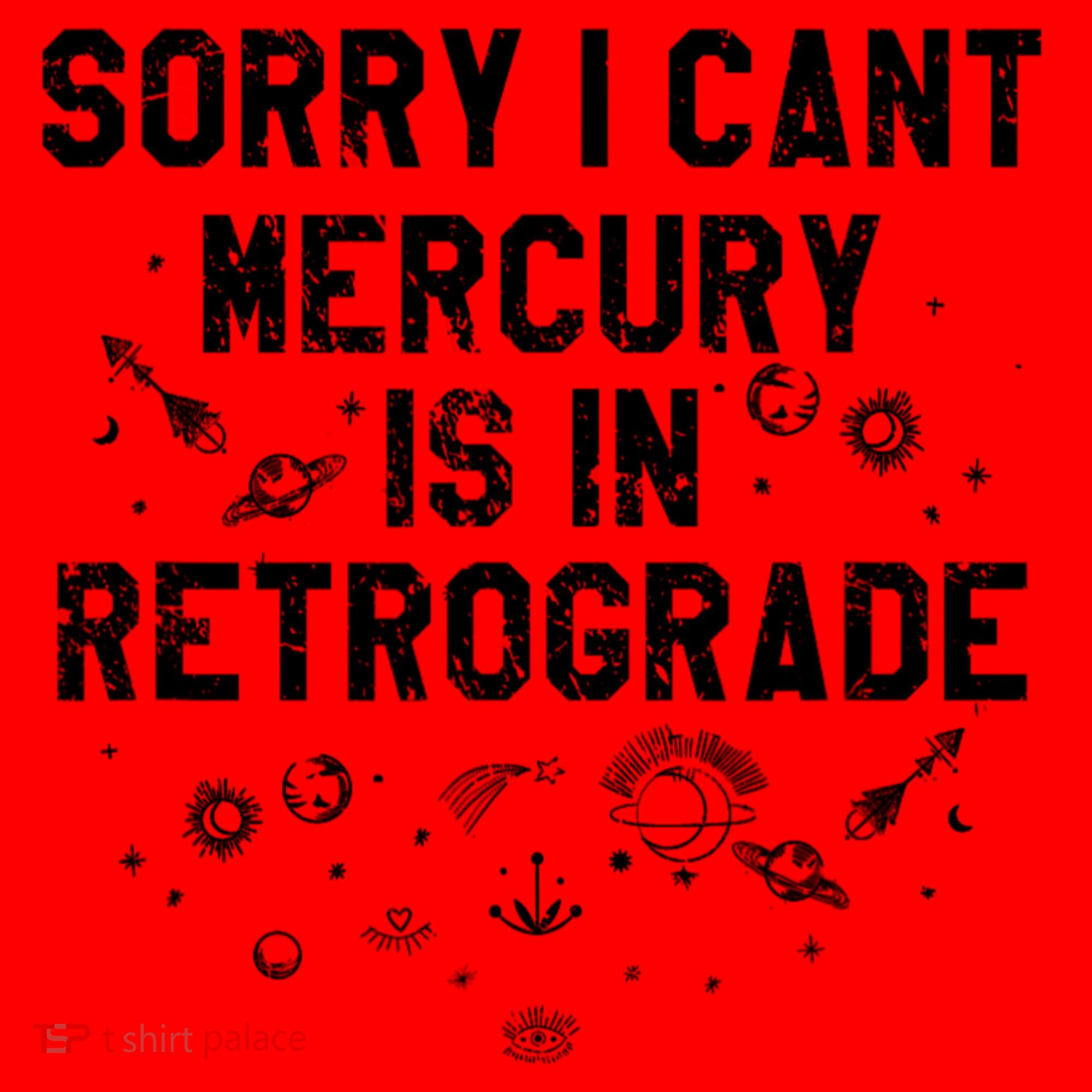 Sorry I CanT Mercury Is In Retrograde Funny Astrology Santa Hat