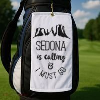 Sedona Is Calling And I Must Go Arizona Vacation Golf Towel thumb 2