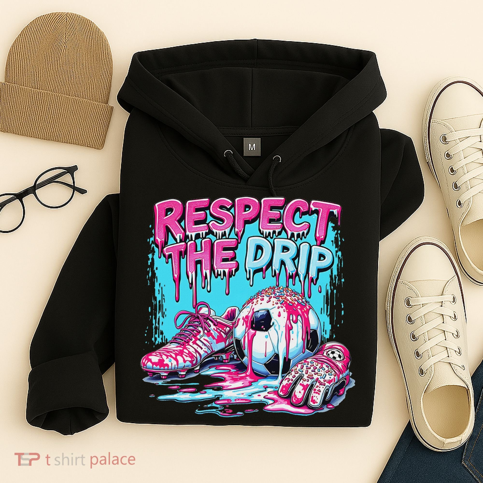 Soccer Ice Cream Sprinkles Theme Respect The Drip Hoodie
