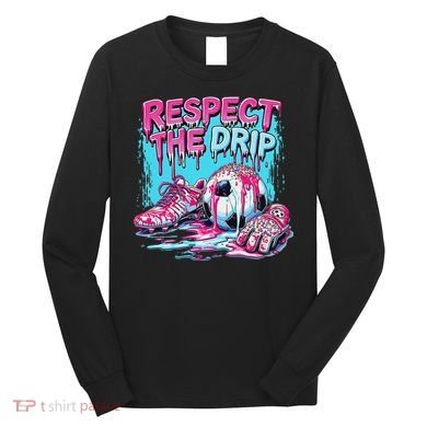 Soccer Ice Cream Sprinkles Theme Respect The Drip Long Sleeve Shirt