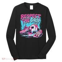 Soccer Ice Cream Sprinkles Theme Respect The Drip Long Sleeve Shirt thumb 0