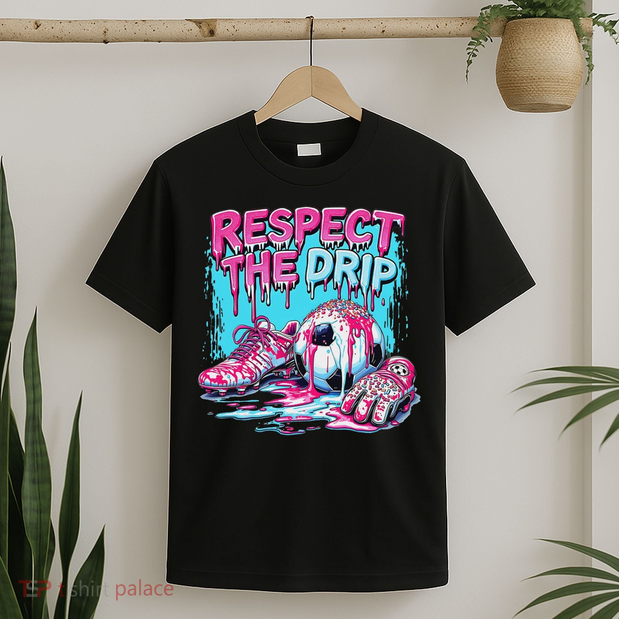 Soccer Ice Cream Sprinkles Theme Respect The Drip T-Shirt