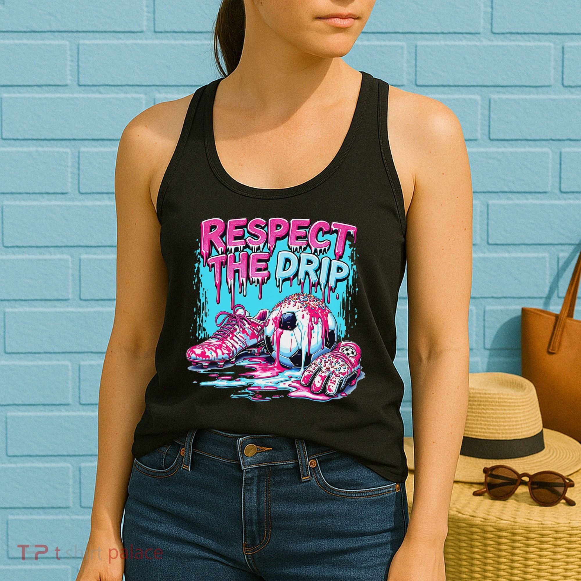 Soccer Ice Cream Sprinkles Theme Respect The Drip Women's Tank Top