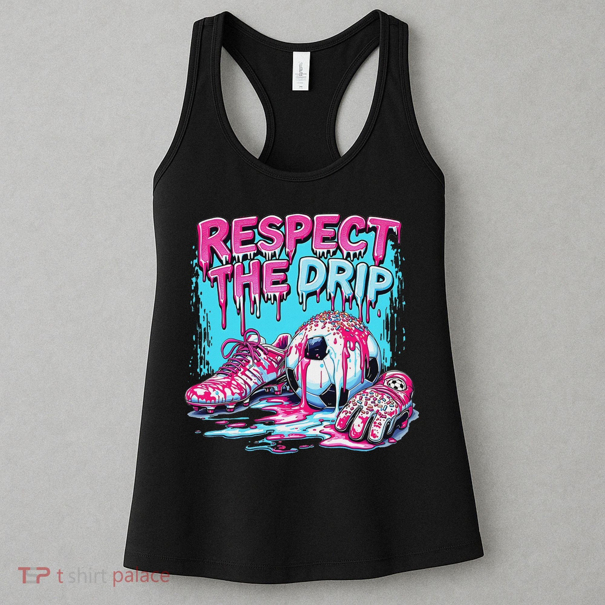 Soccer Ice Cream Sprinkles Theme Respect The Drip Women's Tank Top