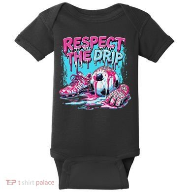 Soccer Ice Cream Sprinkles Theme Respect The Drip Baby Bodysuit
