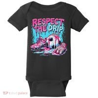 Soccer Ice Cream Sprinkles Theme Respect The Drip Baby Bodysuit thumb 0