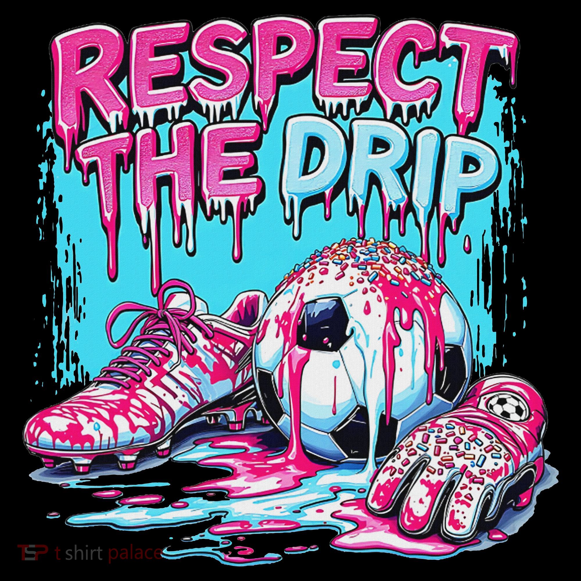 Soccer Ice Cream Sprinkles Theme Respect The Drip Toddler Hoodie