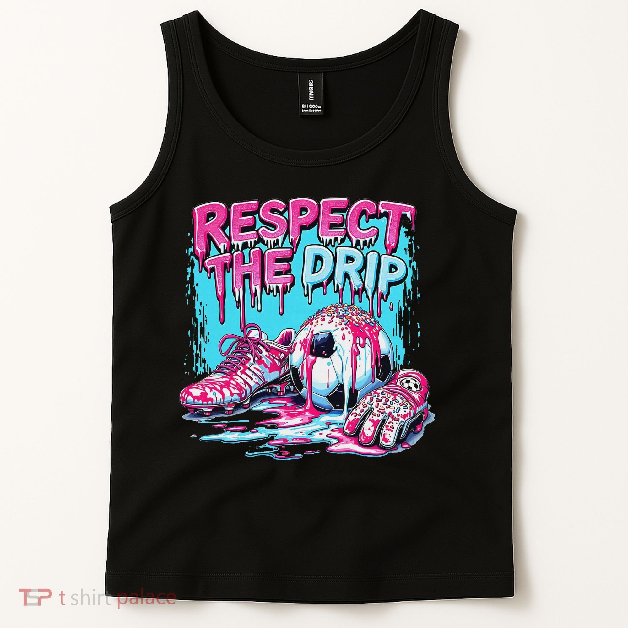 Soccer Ice Cream Sprinkles Theme Respect The Drip Tank Top