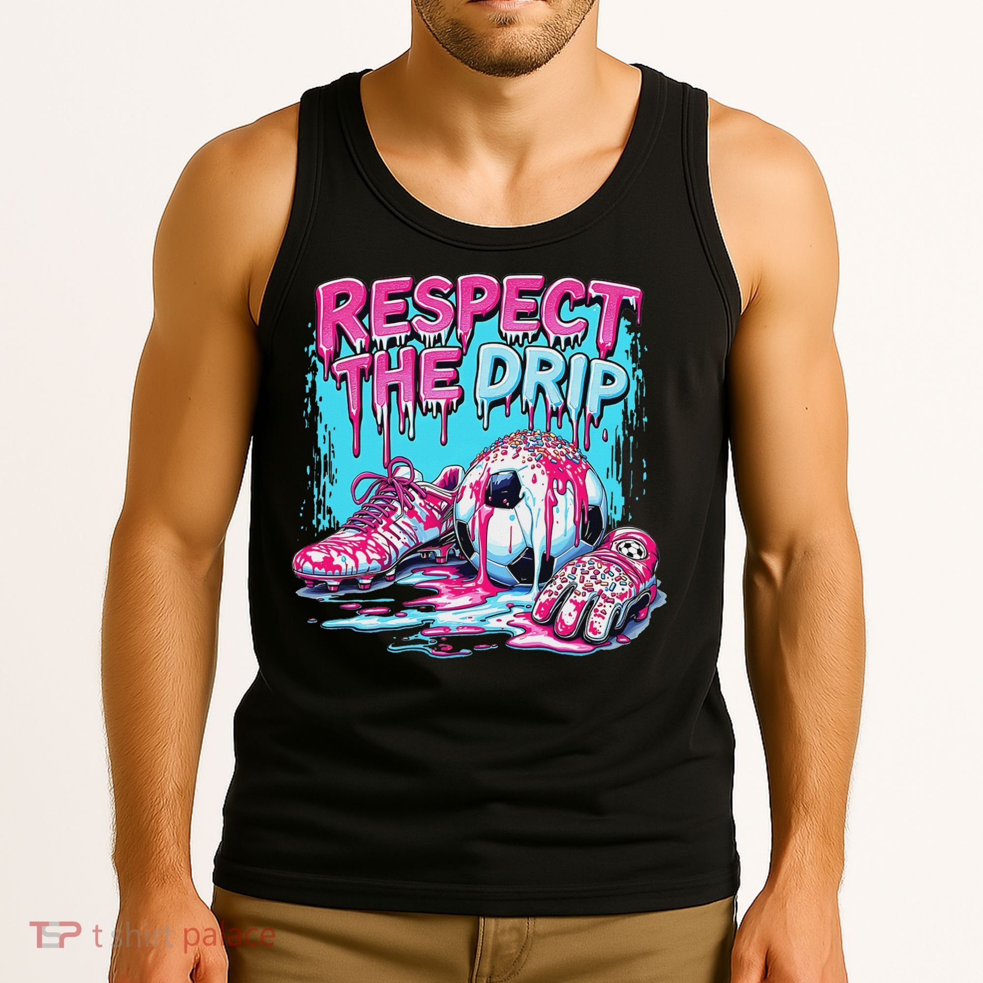 Soccer Ice Cream Sprinkles Theme Respect The Drip Tank Top