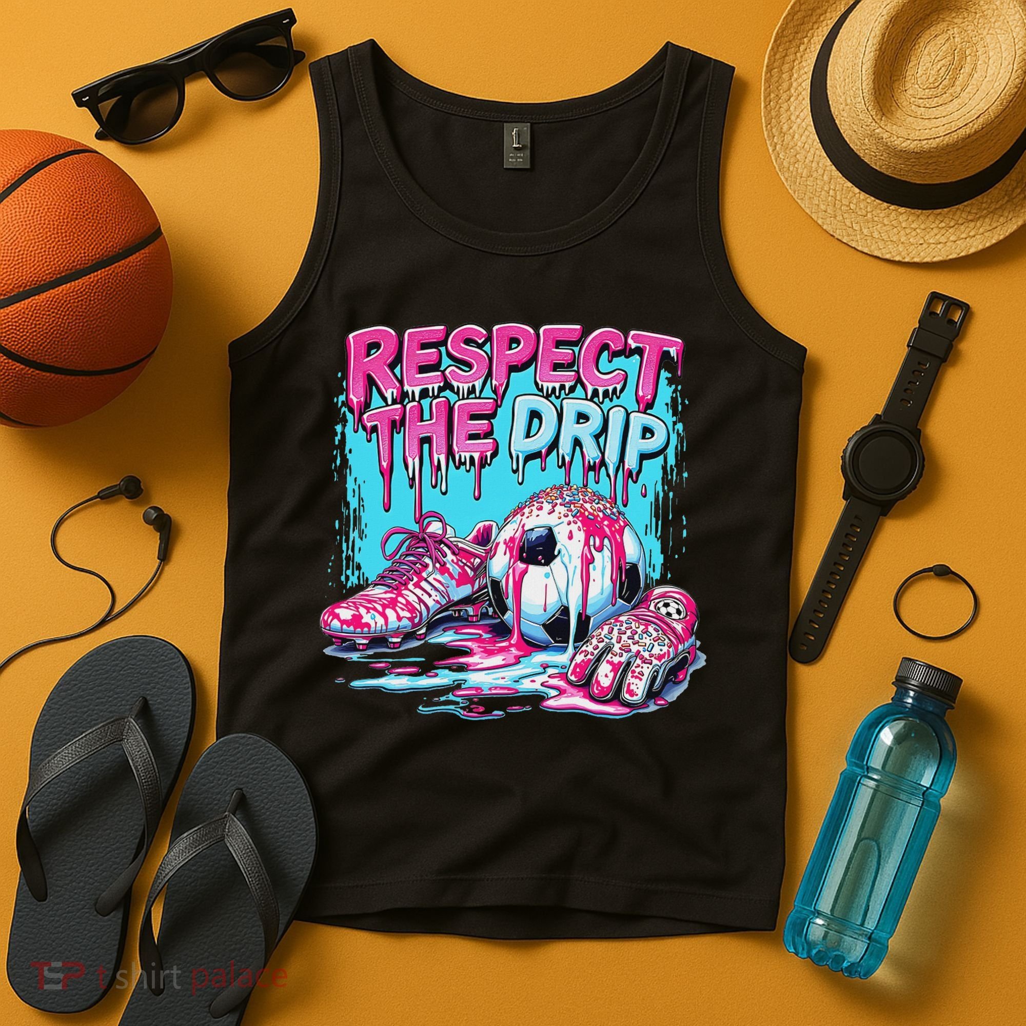Soccer Ice Cream Sprinkles Theme Respect The Drip Tank Top