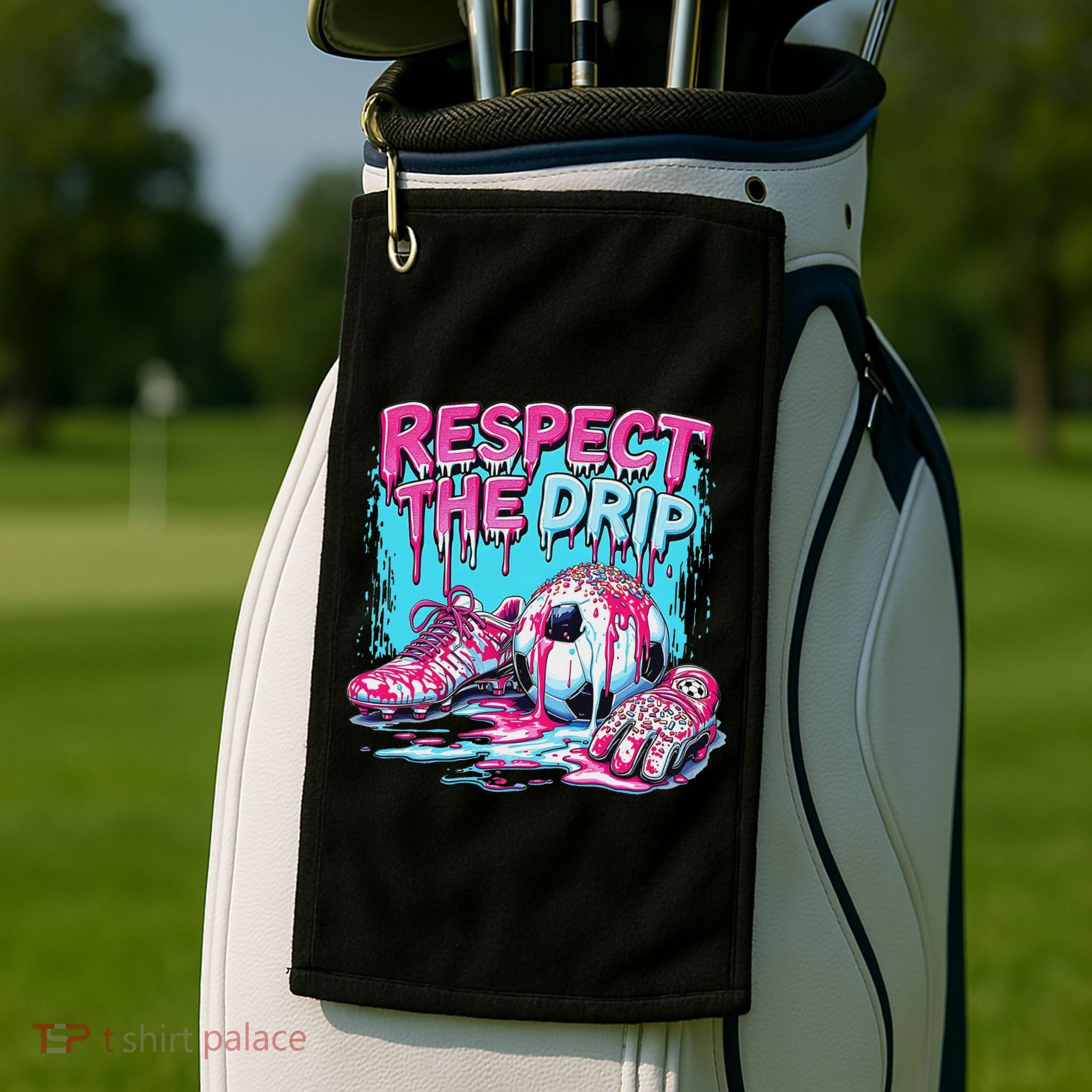 Soccer Ice Cream Sprinkles Theme Respect The Drip Golf Towel