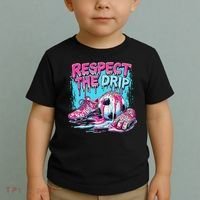 Soccer Ice Cream Sprinkles Theme Respect The Drip Toddler T-Shirt thumb 2