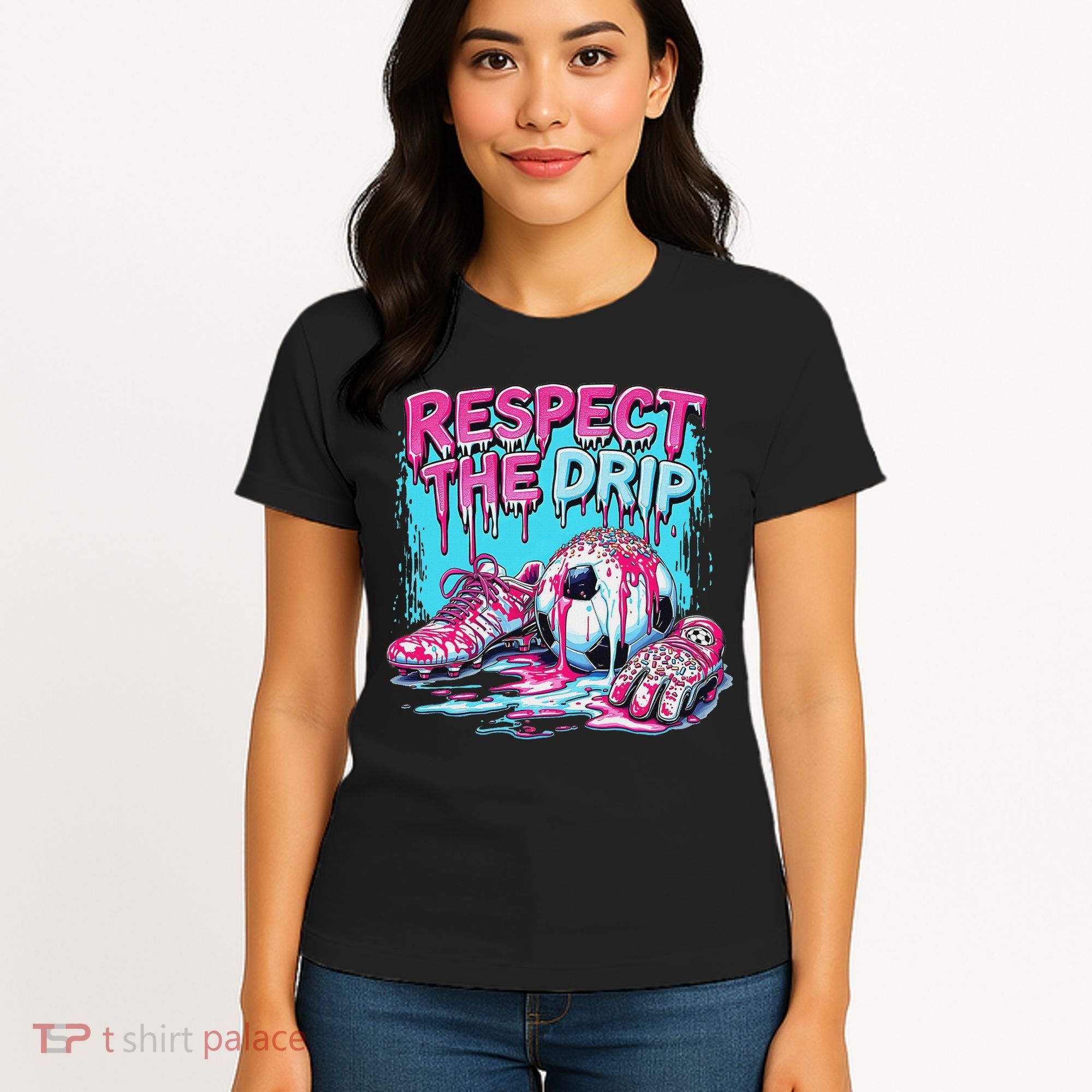 Soccer Ice Cream Sprinkles Theme Respect The Drip Women's T-Shirt