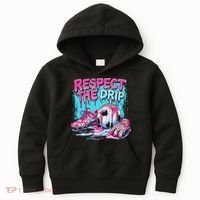 Soccer Ice Cream Sprinkles Theme Respect The Drip Kids Hoodie thumb 0