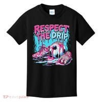 Soccer Ice Cream Sprinkles Theme Respect The Drip Kids T-Shirt thumb 0