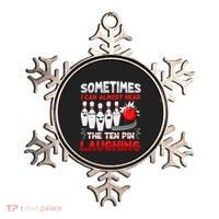 Sometimes I Can Almost Hear The Ten Pin Laughing Bowler Bowling Lover Ornament thumb 0