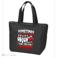 Sometimes I Can Almost Hear The Ten Pin Laughing Bowler Bowling Lover Tote Bag thumb 3