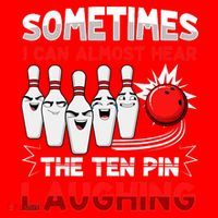Sometimes I Can Almost Hear The Ten Pin Laughing Bowler Bowling Lover Santa Hat thumb 1