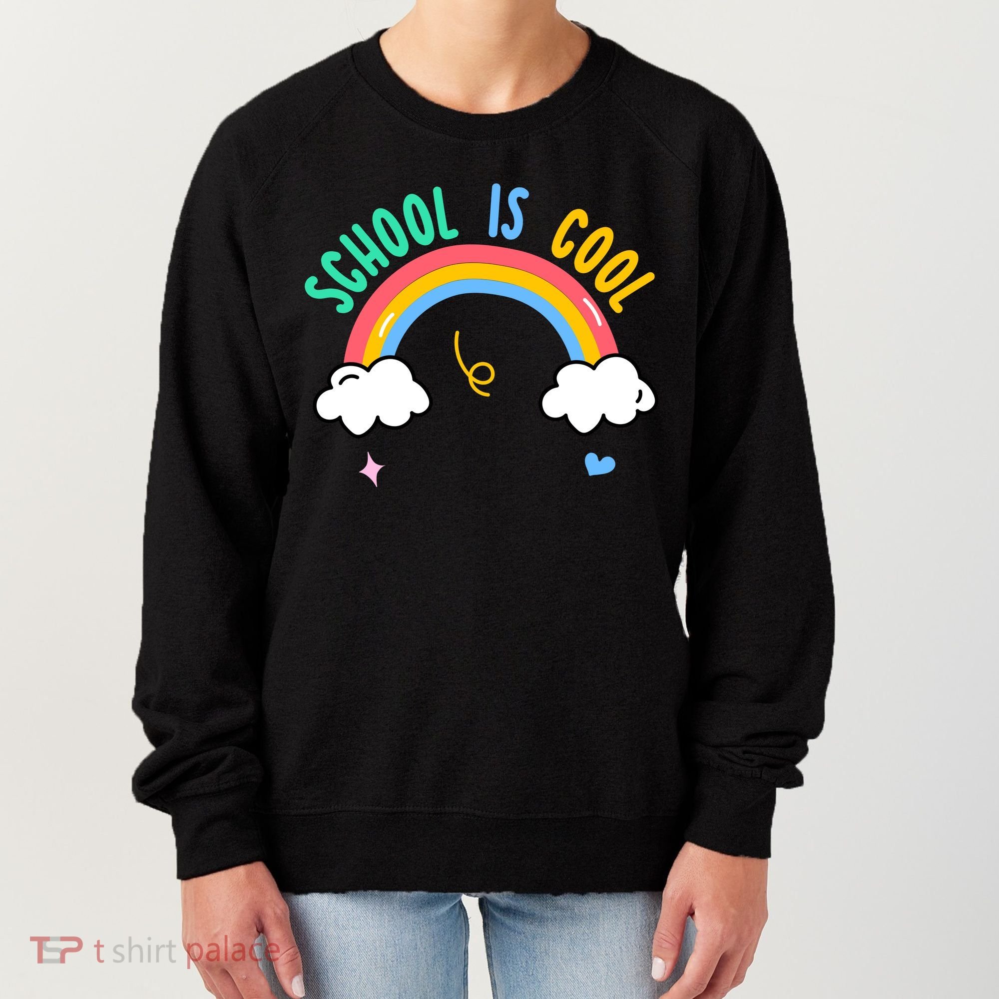 School Is Cool Rainbow Fun Retro Women's Sweatshirt