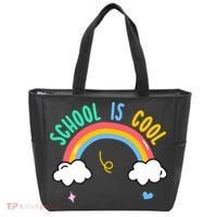 School Is Cool Rainbow Fun Retro Tote Bag thumb 0
