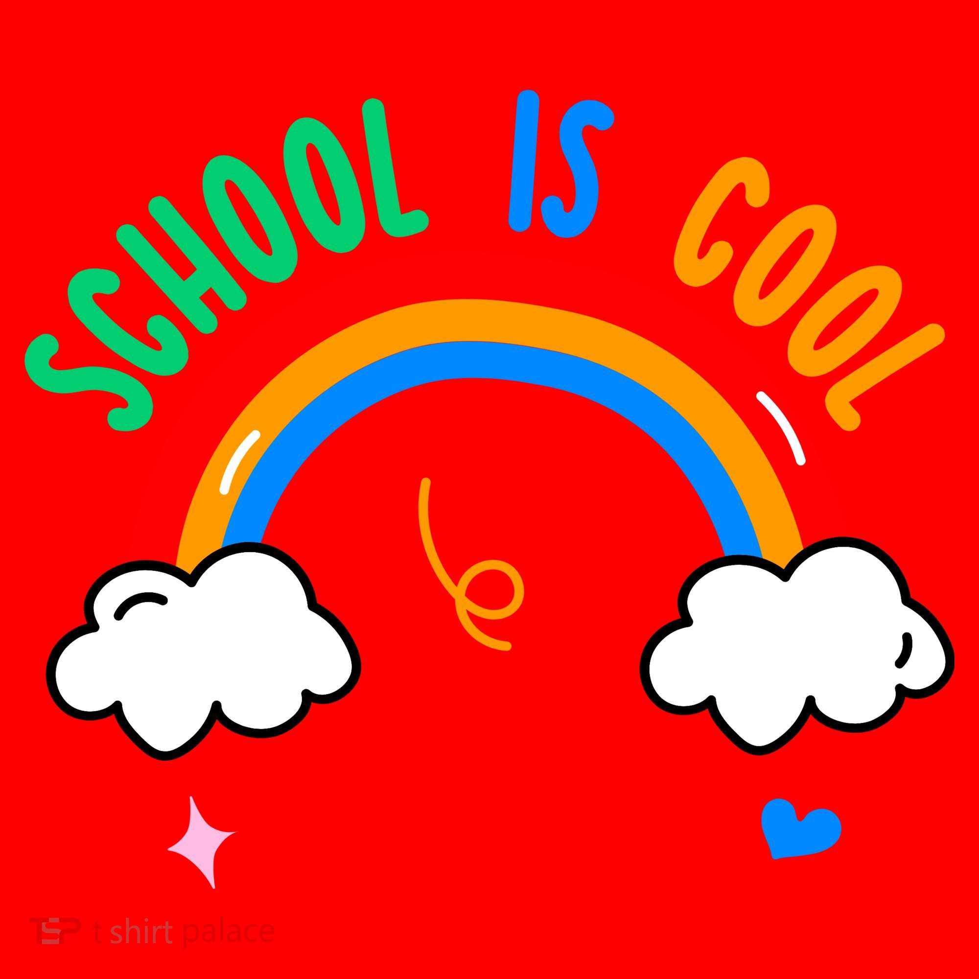 School Is Cool Rainbow Fun Retro Santa Hat