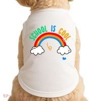 School Is Cool Rainbow Fun Retro Doggie Tank thumb 0