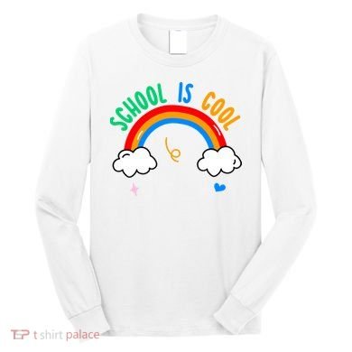 School Is Cool Rainbow Fun Retro Long Sleeve Shirt