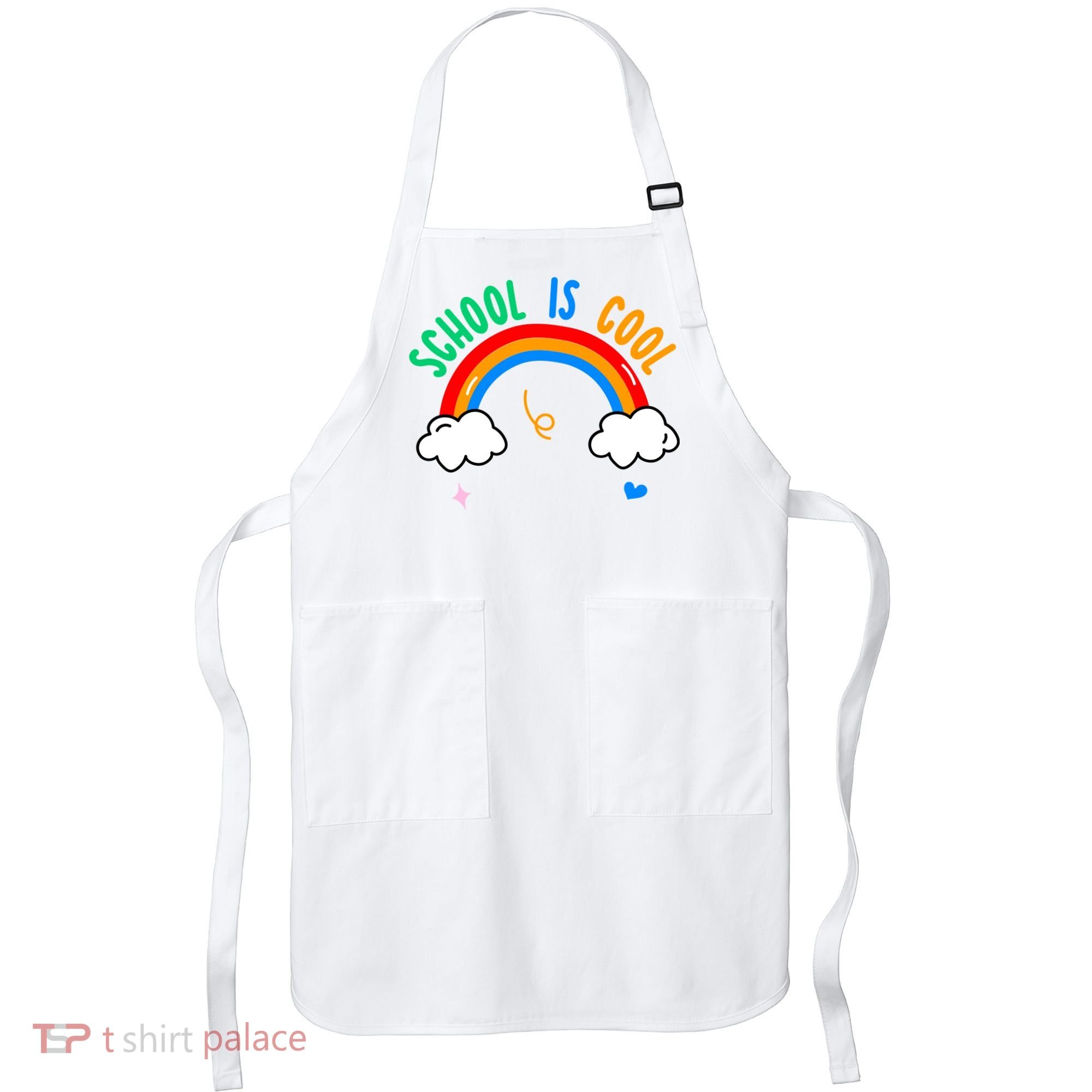 School Is Cool Rainbow Fun Retro Apron