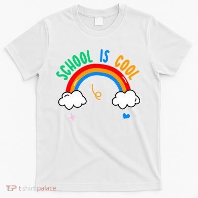 School Is Cool Rainbow Fun Retro T-Shirt