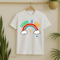 School Is Cool Rainbow Fun Retro T-Shirt thumb 2