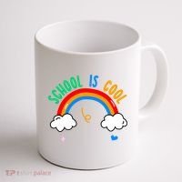 School Is Cool Rainbow Fun Retro Coffee Mug thumb 1
