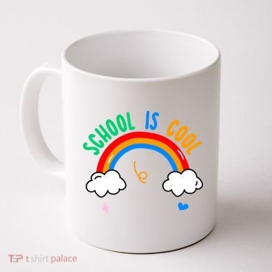 School Is Cool Rainbow Fun Retro Coffee Mug