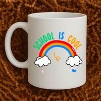 School Is Cool Rainbow Fun Retro Coffee Mug thumb 2