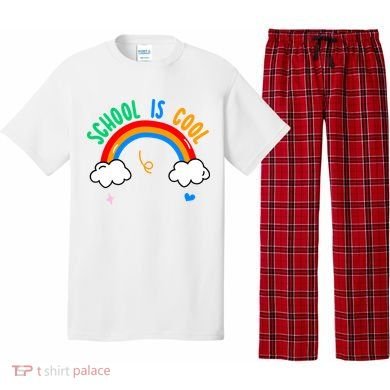 School Is Cool Rainbow Fun Retro Pajama Set
