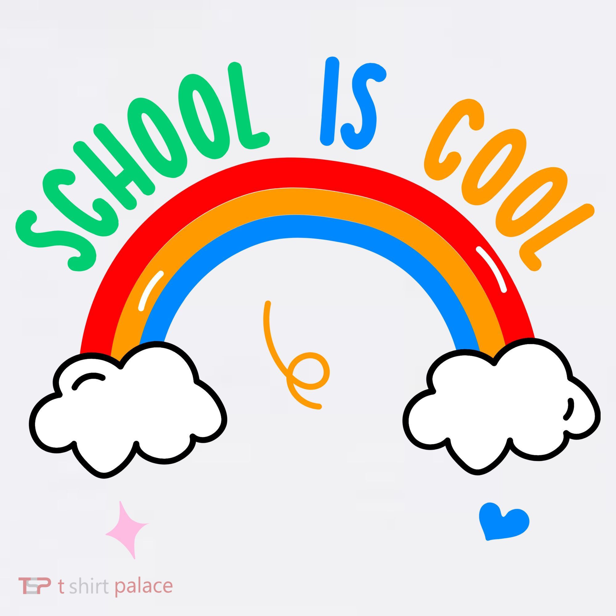 School Is Cool Rainbow Fun Retro Pajama Set