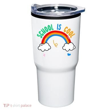 School Is Cool Rainbow Fun Retro Tumbler