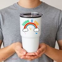 School Is Cool Rainbow Fun Retro Tumbler thumb 2