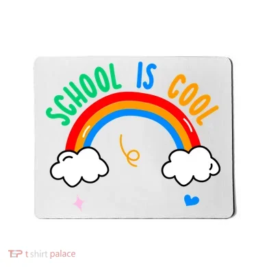 School Is Cool Rainbow Fun Retro Mousepad