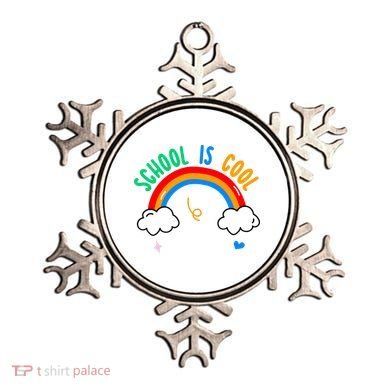 School Is Cool Rainbow Fun Retro Ornament