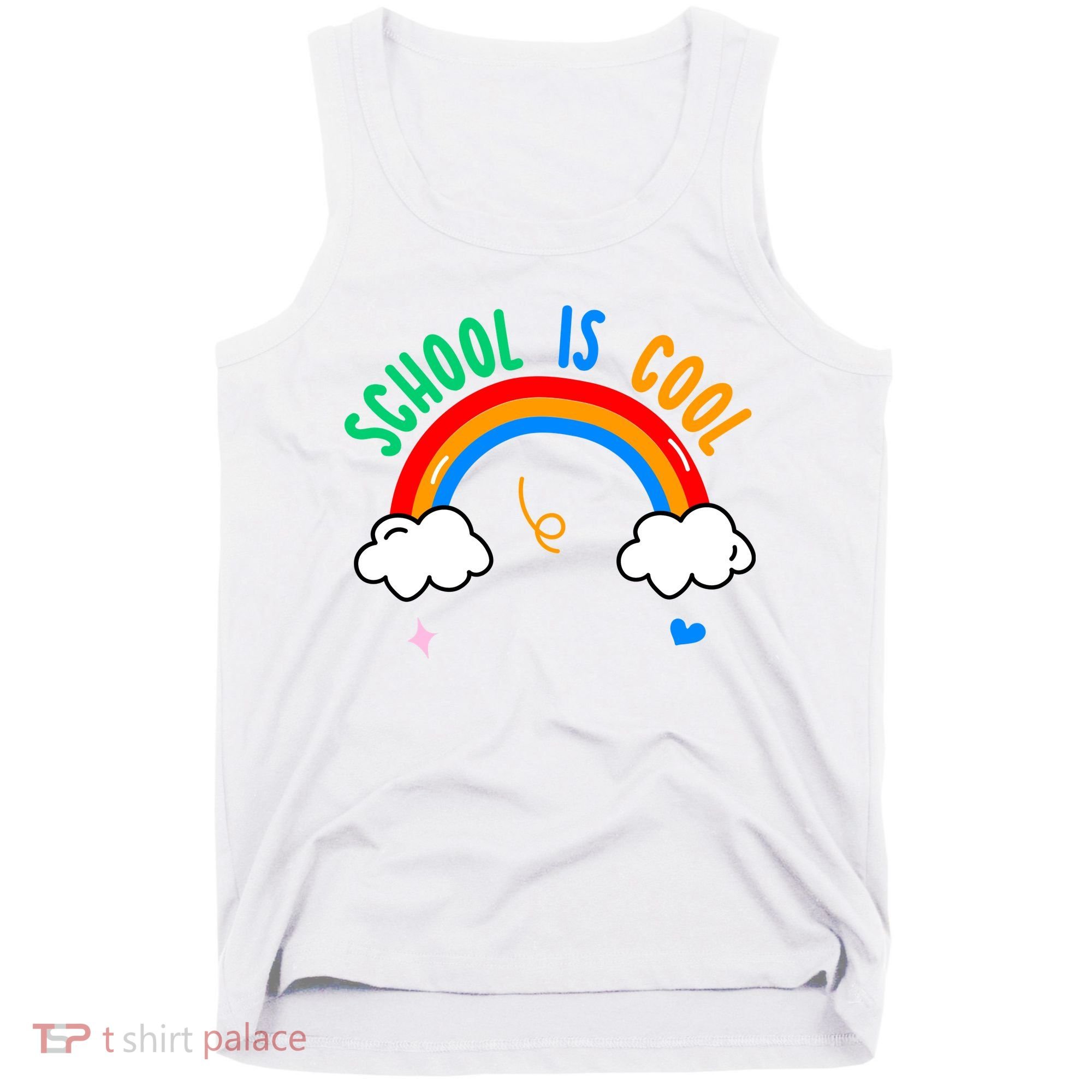 School Is Cool Rainbow Fun Retro Tank Top