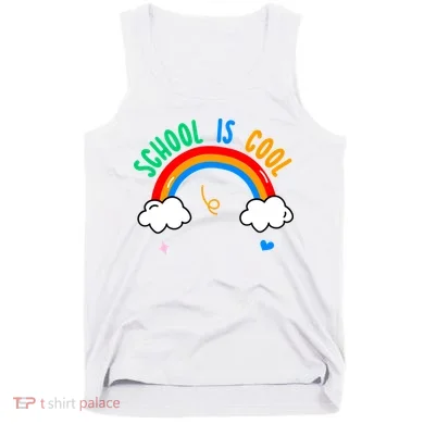 School Is Cool Rainbow Fun Retro Tank Top