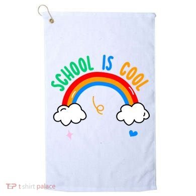 School Is Cool Rainbow Fun Retro Golf Towel