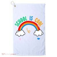 School Is Cool Rainbow Fun Retro Golf Towel thumb 0