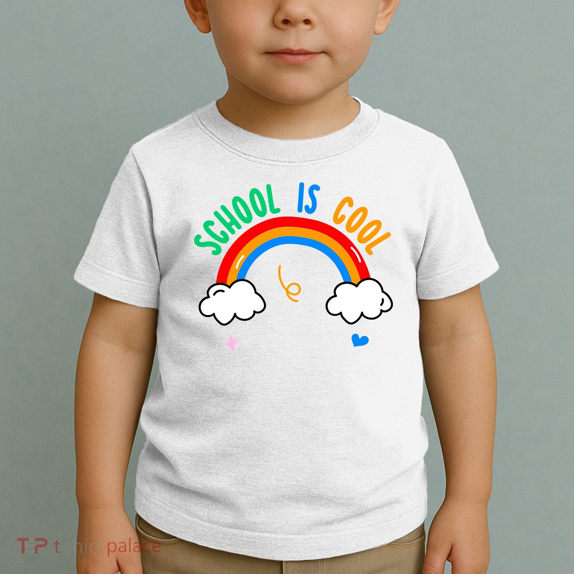 School Is Cool Rainbow Fun Retro Toddler T-Shirt