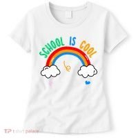 School Is Cool Rainbow Fun Retro Women's T-Shirt thumb 0