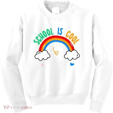 School Is Cool Rainbow Fun Retro Kids Sweatshirt