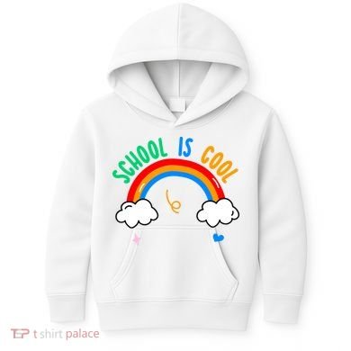 School Is Cool Rainbow Fun Retro Kids Hoodie
